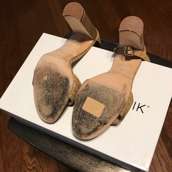 Manolo Blahnik Cork/Natural Sandal - Picture 4 of 7